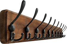 Coat Rack Wall Mount,38 9/16" Long,10 Hooks,Coat Hooks Wall Mounted,Coat Hanger