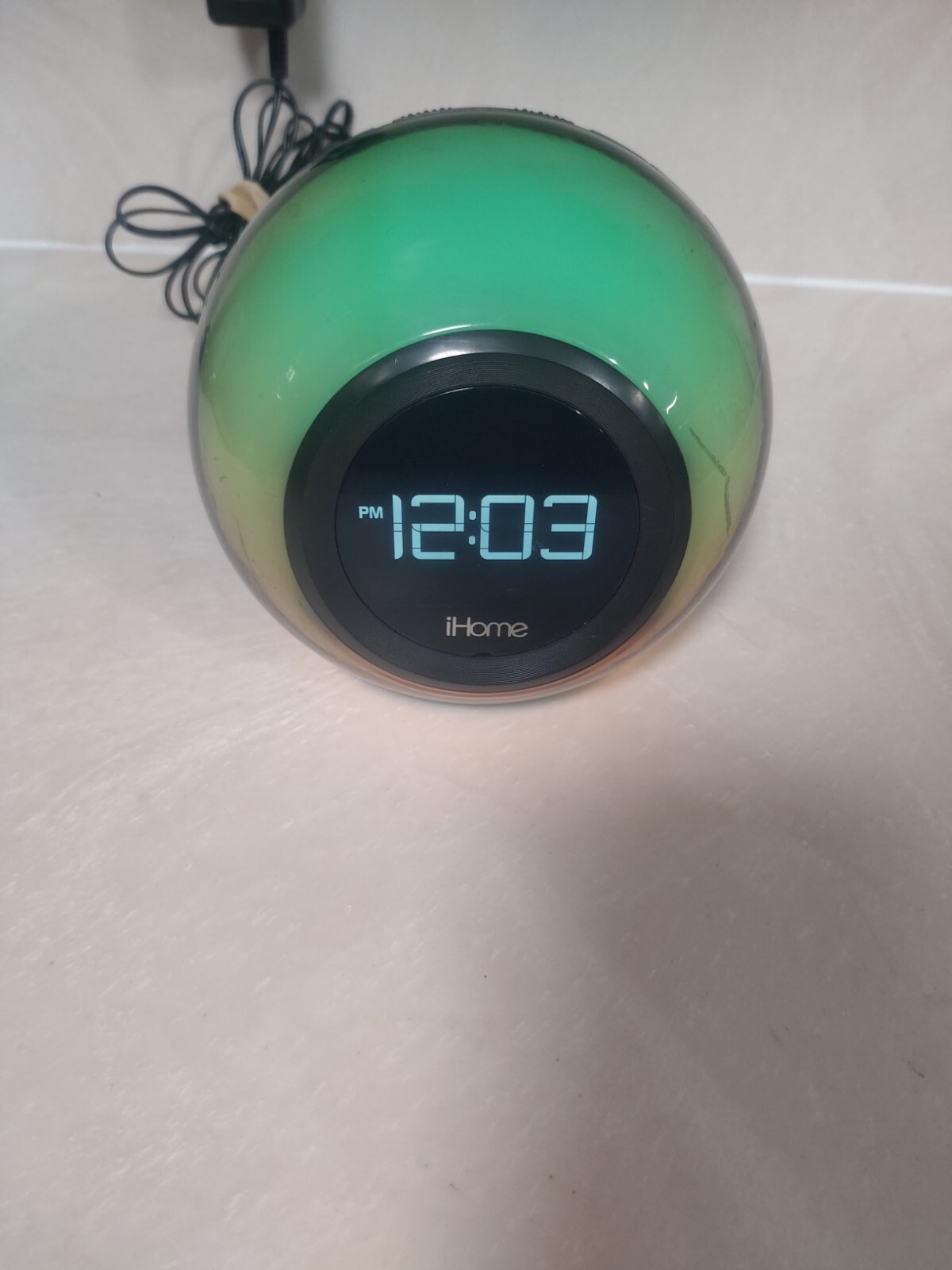 iHome IBT29 Dual Alarm Clock Radio Color Changing with charge cord eBay