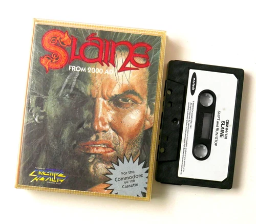 ✅ SLAINE Cassetta Gioco 😊 Commodore 64 128 Game Tape Martech ⭐⭐⭐⭐⭐