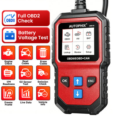 Check Engine Light OBD2 Code Reader Scanner Battery Voltage Test Diagnostic Tool