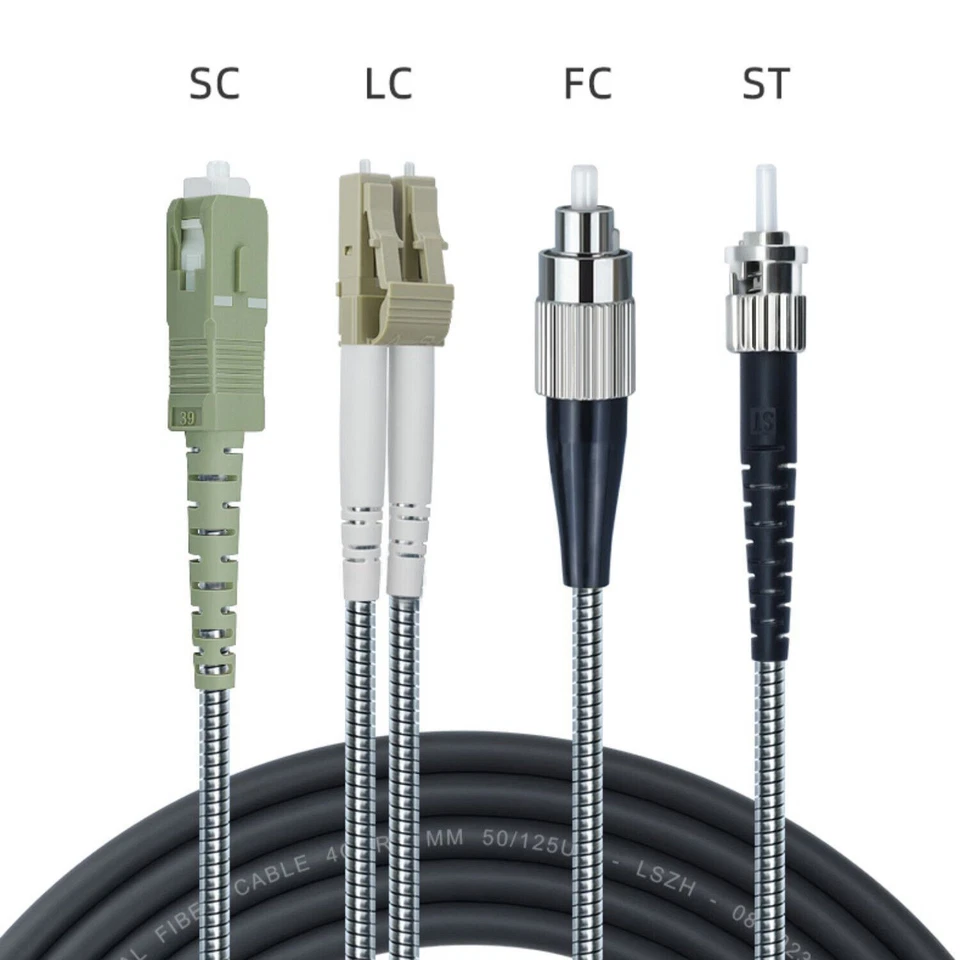 1M~20M 4 Strand MM OM3 7mm Fiber Optic Outdoor Cable with FC/SC/ST/LC Connector - Image 2 of 4