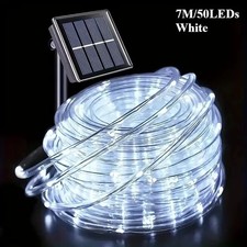 Solar Rope Lights Outdoor Tube Fairy String Lights Waterproof Garden Patio Decor