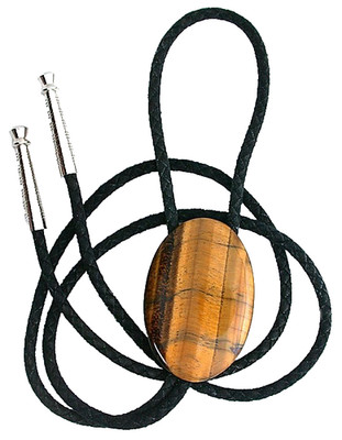 Bright Golden Tigereye 1 4/5 x 1 1/4 Inch Oval Bolo Tie Cord Tip  EPBT308/71925