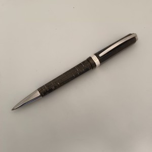 Visconti Wall Street Celluloid Silver Pearl Grey Ballpoint Pen Made in Italy
