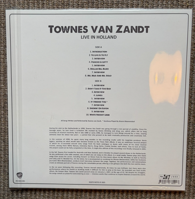 TOWNES VAN ZANDT LIVE IN HOLLAND RSD 2026 VINYL RECORD NEW SEALED
