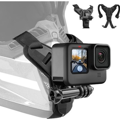 Helmet Mount for GoPro, Motorcycle Chin Strap Attachment with Extension J Hoo...