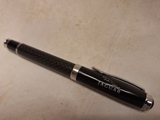 JAGUAR Black Pen w/ JAGUAR Logo - W/ Cap & Clip Silver Trim - No Ink Cartridge