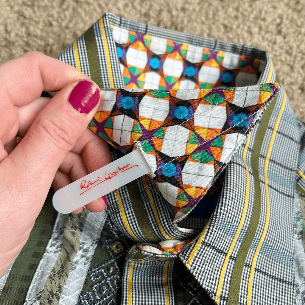 Robert Graham Patchwork Panel Button-Down Shirt  … - image 7