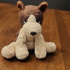 Tapper Russ Berrie Beanie Dog Brown and Cream White 5" Puppy Mini