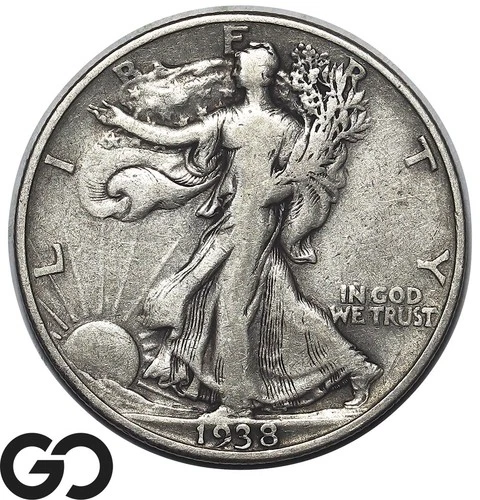 1938-D Walking Liberty Half Dollar, Better Denver Date