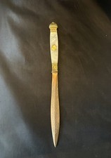 Antique Palais Royal Silver Gilt & MOP Letter Opener