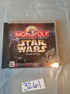 Monopoly Star Wars CD-Rom (PC, 1997) PC Vintage Computer Game Hasbro