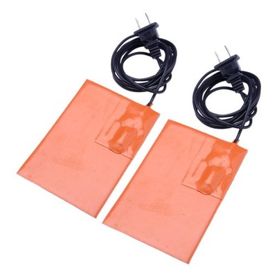2x Car Engine Oil Pan Sump Tank Heater Plate Heating Pad with Plug Get