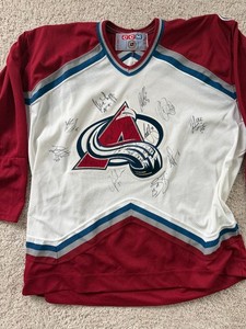 1996 Colorado Avalanche Team Signed Jersey Roy Lemieux Krupp Ricci Deadmarsh