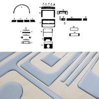 Innenraum Dekor Cockpit FüR VW Crafter 2006-2017 Aluminium Optik 33Tlg