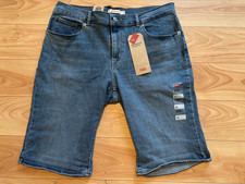 Levi's Womens Shaping Bermuda Shorts Dark Wash Denim Jean Shorts Size 12/32 NWT