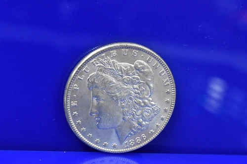 1886 P Silver Morgan Dollar BU Frosty White Mint State Lot B