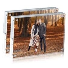 2 Pack 8 x 10 Acrylic Picture Frames, Double Sided Magnetic Photo Certificate