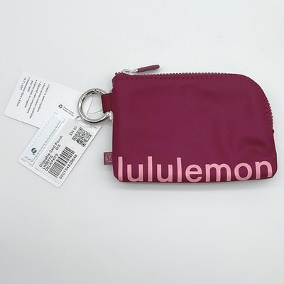 Lululemon Clippable Card Pouch Deep Luxe Pink Peony LW9EFFS NWT