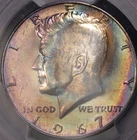 1967 Kennedy Half Dollar PCGS SP65 SMS, Dual Toned, video, FREE SHIPPING