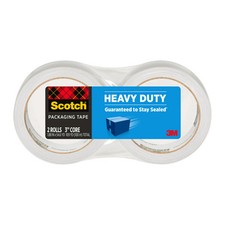 Scotch Heavy Duty Packaging Tape 2 Pack Clear Strong Adhesive Guaranteed Seal