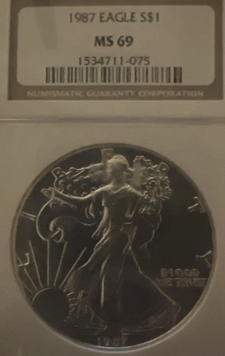 1987 Silver American Eagle (NGC MS-69)