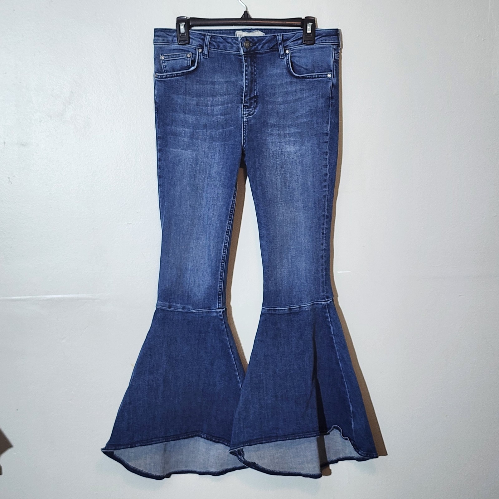 Free People Jeans Womens 30 Flare Bell Bottom Retro Boho Festival Denim Pants