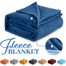 Thick Cozy Fleece Throw Blankets Soft Microfiber Faux Fur Blanket Twin Queen