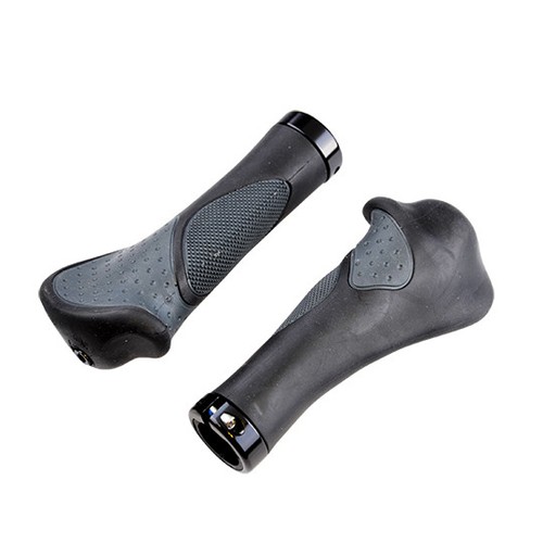 Poignee velo optimiz 128mm ergonomique predecoupe noir/gris avec
