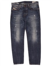 Diesel Mens Larkee-T Distressed Regular Fit Tapered Jeans W32 L30 Blue AP15
