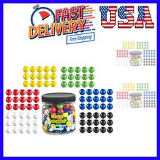 Chinese Checkers Glass Marbles. Set of 90, 15 of Each Color. Size 9/16 14mm,...