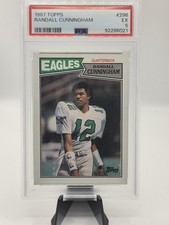 1987 Topps Randall Cunningham Rookie Philadelphia Eagles #296 PSA 5 Graded Card. rookie card picture