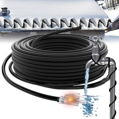 HEATIT JHSF1 Self-Regulating Heating Cable, Roof & Pipe Protection, 125FT