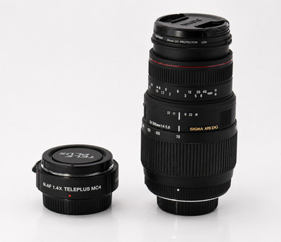 sigma APO DG 70-300mm 1:4-5.6 & Teleplus 1.4x tele converter Nikon F mount