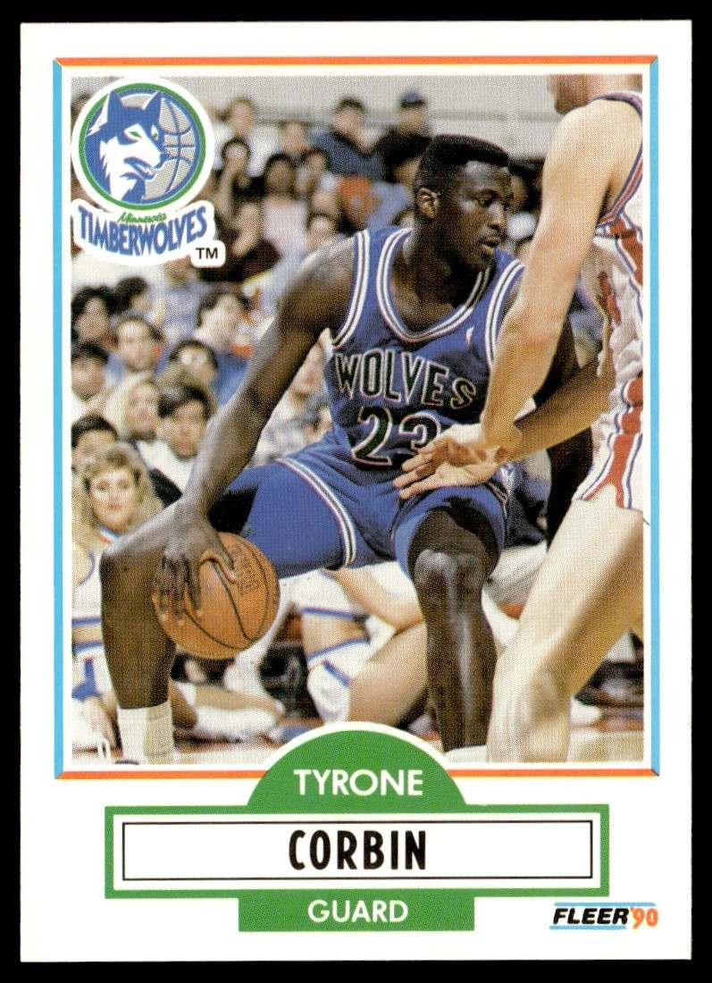 1990-91 Fleer Tyrone Corbin Minnesota Timberwolves #113