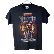 Vintage Busch Gardens Tut's Tomb Tampa Shirt USA Made Black Single Stitch Small