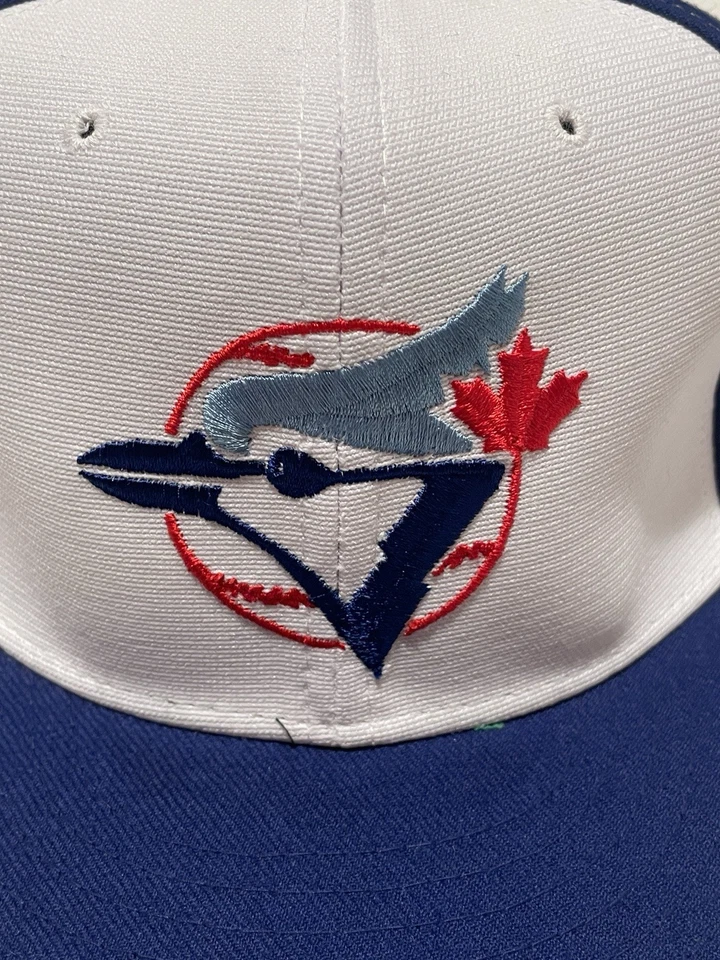 Vintage New Era Toronto Blue Jays Fitted Cap Hat 7 3/8 5950 Diamond Collection - Image 2 of 4