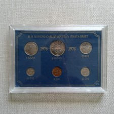 1976 Official Swedish Mint Set – Carl XVI Gustaf First Year Set