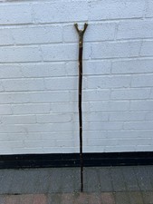 Handmade Hiking Stick made from Chestnut with a Privet Thumb Grip