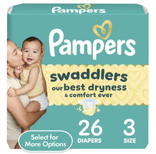 Pampers Swaddlers Diapers, Size 3, 26 Count