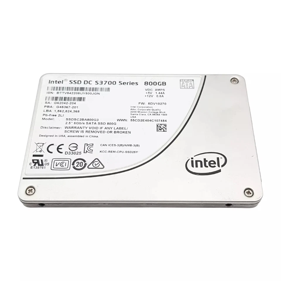 Intel (SSDSC2BA800G3) 800GB S3700 (SFF 2.5in) SATA-III 6G SSD New - Image 3 of 3