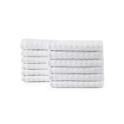#ad Northern Pacific 12 Piece White Cotton Wash Towel Set $28.08