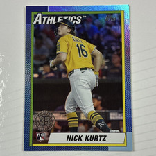 Topps 2025 Update Nick Kurtz 1990 Topps Baseball Rookie #U90-17 A's