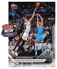 2025-26 NBA Topps Now #127 Victor Wembanyama San Antonio Spurs - PRESALE
