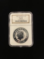 2004 Australia $1 Silver Dollar Lunar Year of the Monkey NGC MS69 999 1 Oz Ounce