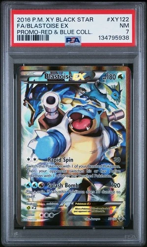 Pokémon 2016 Blastoise EX Full Art Black Star Promo Card XY122 PSA 7