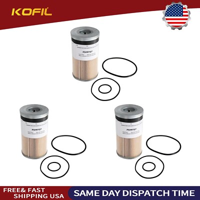 3PCS FS19727 Fuel Filter Water Separator, Compatible with ISX, ISM Engines