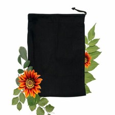 Black Poly - Cotton Bags, Reusable Produce Bags, Single Drawstring   lot