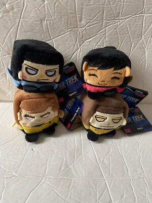 LOT OF 4 STAR TREK KAWAII CUBES UHURA SPOCK KIRK DATA ORIGINAL SERIES NEXT GEN!!