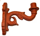 Large Cast Iron Wall Lamp Bracket - very heavy - Drilled for cable 260mm x 230mm